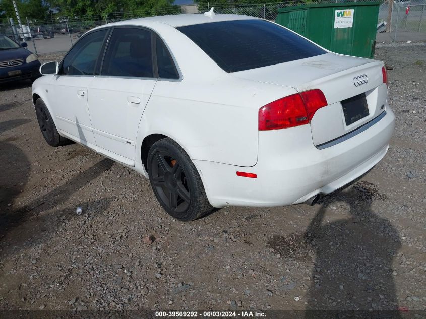 2008 Audi A4 2.0T VIN: WAUDF78E28A075813 Lot: 39569292