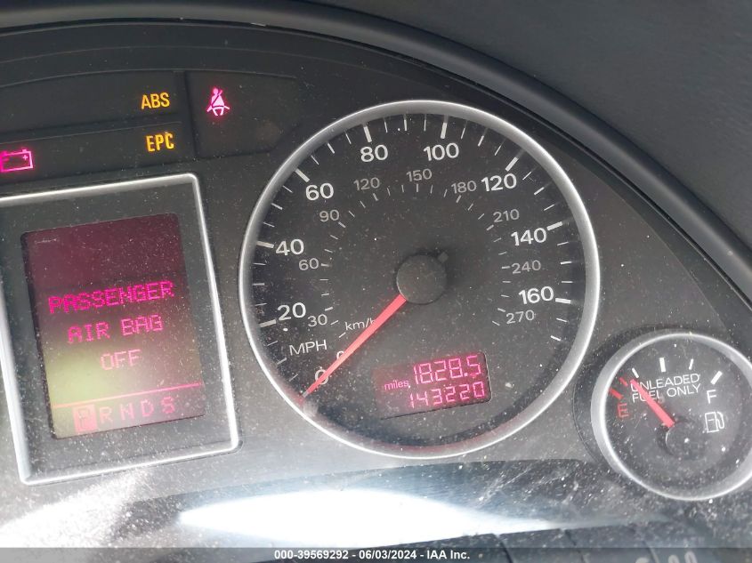 2008 Audi A4 2.0T VIN: WAUDF78E28A075813 Lot: 39569292