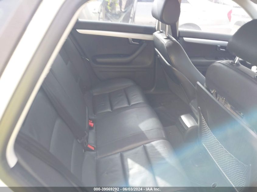 2008 Audi A4 2.0T VIN: WAUDF78E28A075813 Lot: 39569292