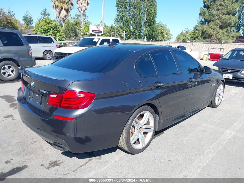 2013 BMW 550I VIN: WBAFR9C51DDX80128 Lot: 39569391