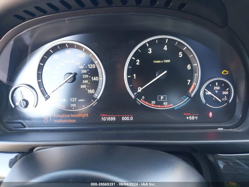 2013 BMW 550I VIN: WBAFR9C51DDX80128 Lot: 39569391