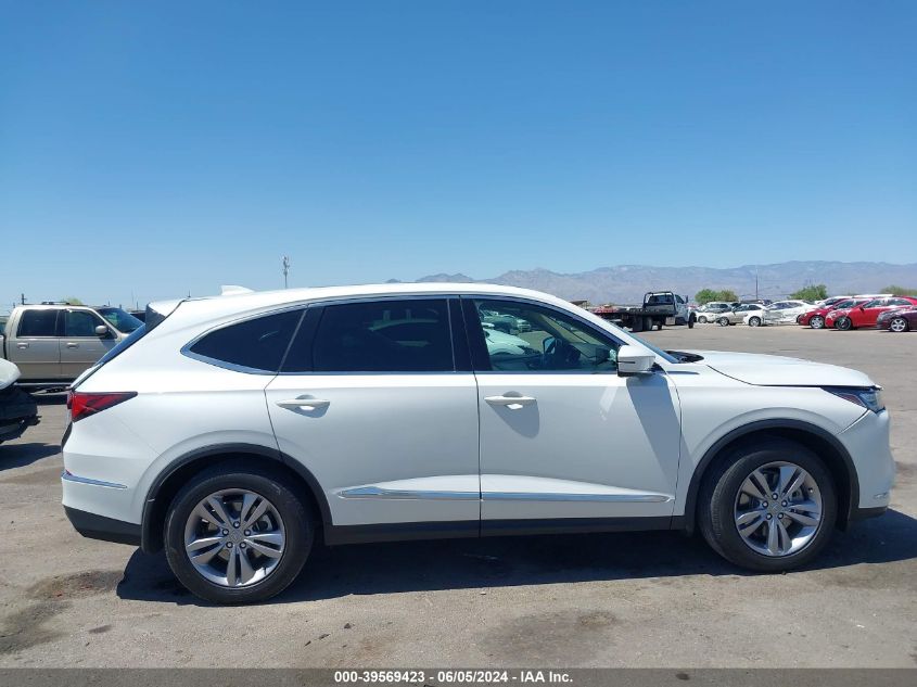 2022 Acura Mdx Standard VIN: 5J8YE1H30NL013654 Lot: 39569423