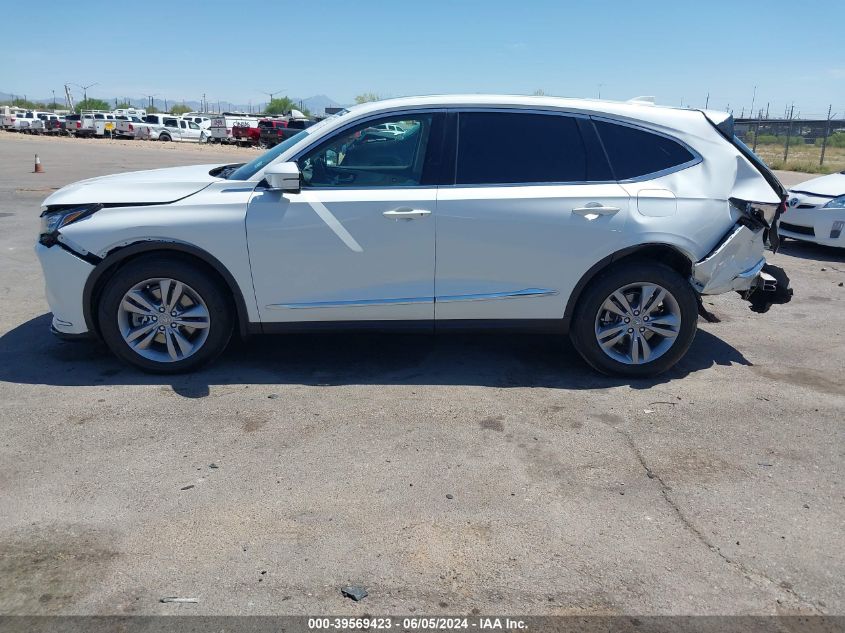 2022 Acura Mdx Standard VIN: 5J8YE1H30NL013654 Lot: 39569423