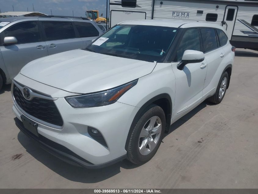 2022 TOYOTA HIGHLANDER VIN: 5TDBZRBH6NS590487