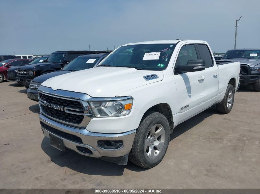 2022 Ram 1500 Big Horn Quad Cab 4X4 6'4 Box VIN: 1C6RRFBG3NN279360 Lot: 39569516