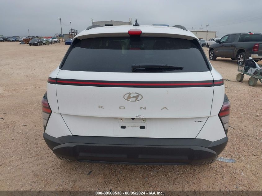 2024 Hyundai Kona Sel VIN: KM8HBCABXRU125202 Lot: 39569535