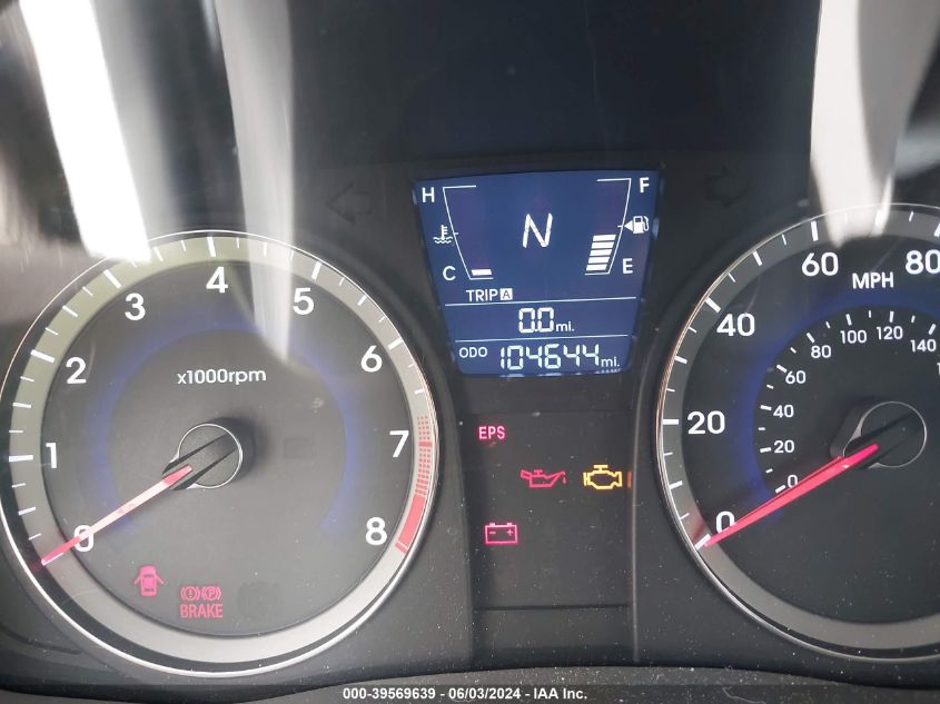 2012 Hyundai Accent Se VIN: KMHCU5AE1CU013874 Lot: 39569639