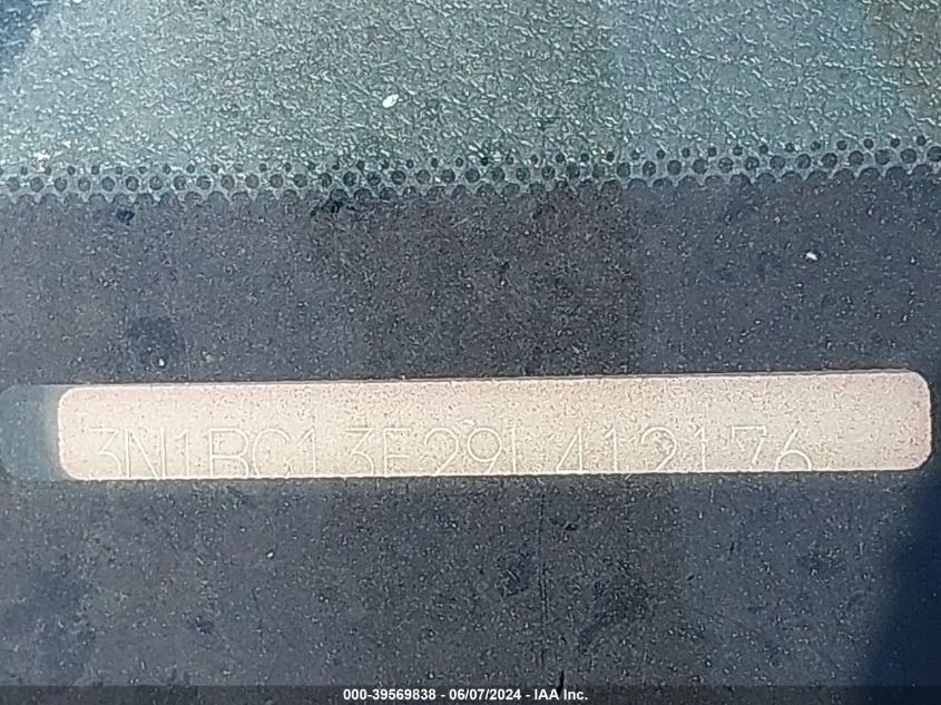 2009 Nissan Versa 1.8Sl VIN: 3N1BC13E29L412176 Lot: 39569838