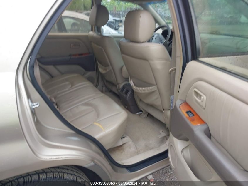 2000 Lexus Rx 300 VIN: JT6GF10U0Y0058215 Lot: 39569863