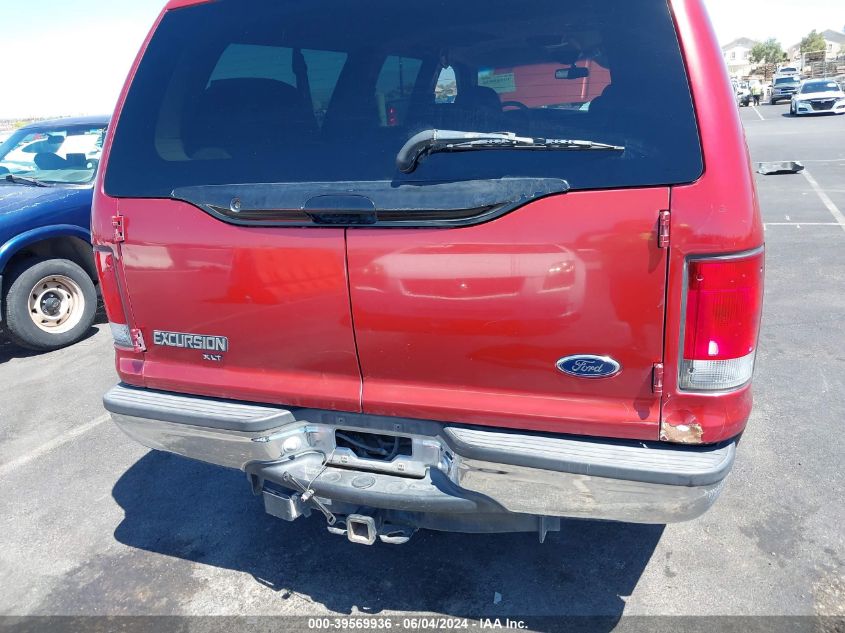 2000 Ford Excursion Xlt VIN: 1FMNU40S9YEE50789 Lot: 39569936