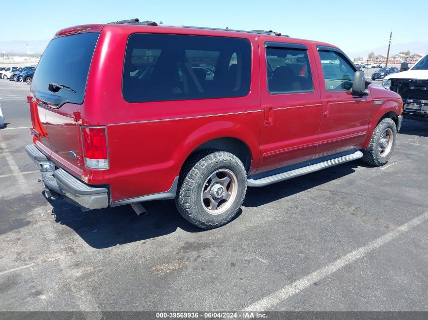 2000 Ford Excursion Xlt VIN: 1FMNU40S9YEE50789 Lot: 39569936