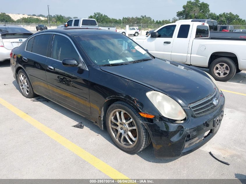 2006 Infiniti G35 VIN: JNKCV51E16M500755 Lot: 39570014