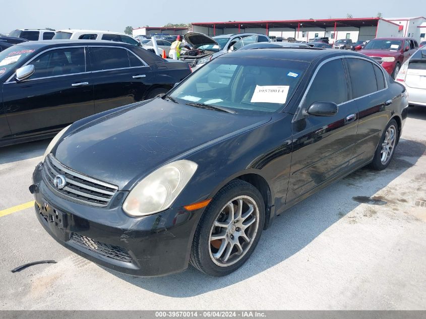 2006 Infiniti G35 VIN: JNKCV51E16M500755 Lot: 39570014