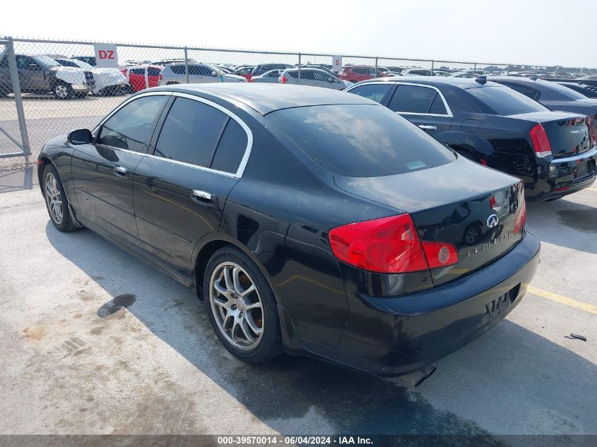 2006 Infiniti G35 VIN: JNKCV51E16M500755 Lot: 39570014