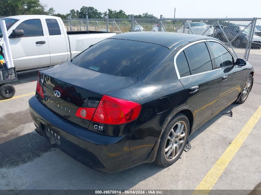 2006 Infiniti G35 VIN: JNKCV51E16M500755 Lot: 39570014