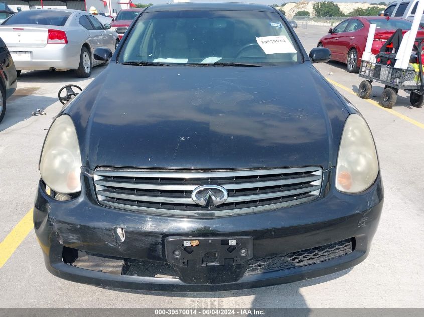 2006 Infiniti G35 VIN: JNKCV51E16M500755 Lot: 39570014