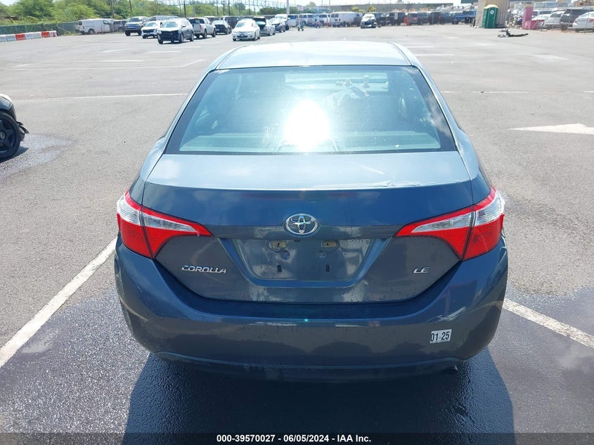 2016 Toyota Corolla Le VIN: 5YFBURHE7GP447457 Lot: 39570027
