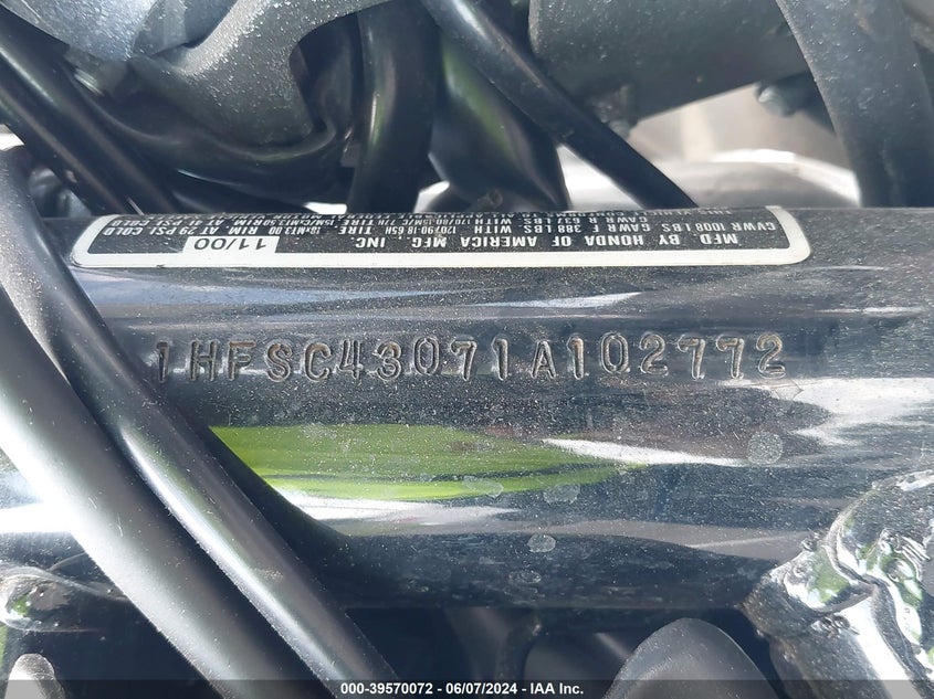 2001 HONDA VT1100 C2 1HFSC43071A102772