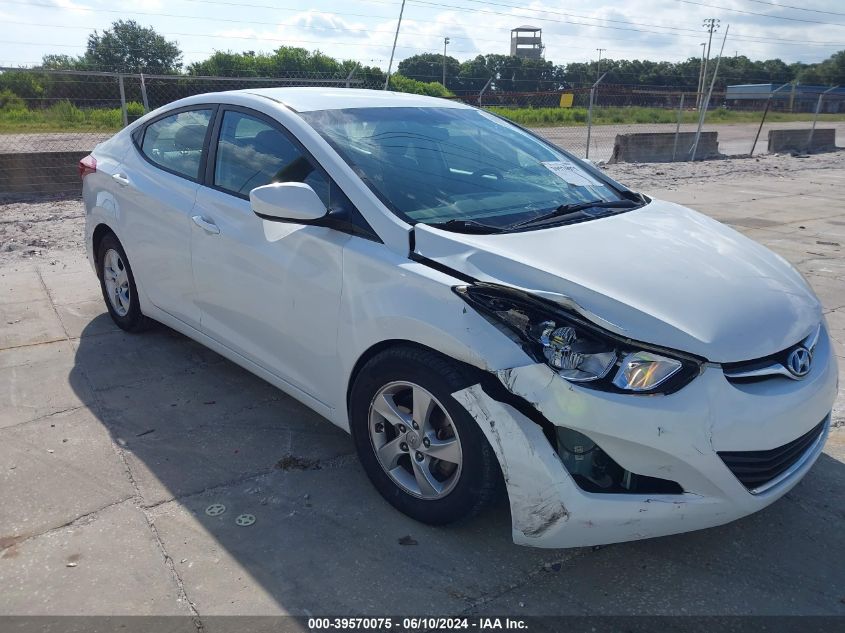 2015 Hyundai Elantra Se VIN: 5NPDH4AEXFH591171 Lot: 39570075