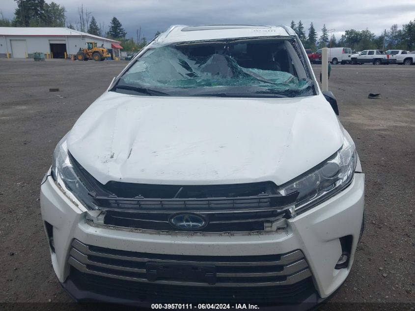 2019 Toyota Highlander Hybrid Limited VIN: 5TDDGRFH8KS053818 Lot: 39570111