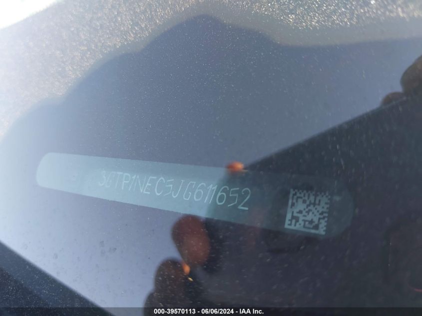 2018 GMC Sierra 1500 Slt VIN: 3GTP1NEC5JG611652 Lot: 39570113