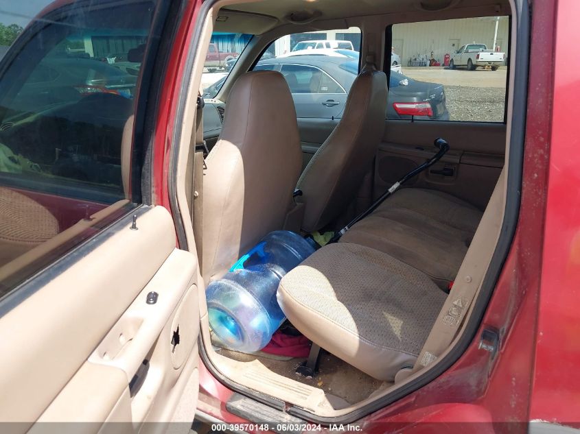 2000 Ford Explorer Xls VIN: 1FMZU62X3YUB81040 Lot: 39570148