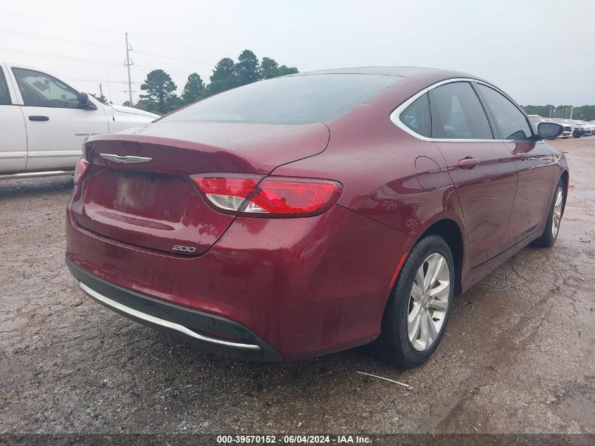 2015 Chrysler 200 Limited VIN: 1C3CCCAB4FN606164 Lot: 39570152