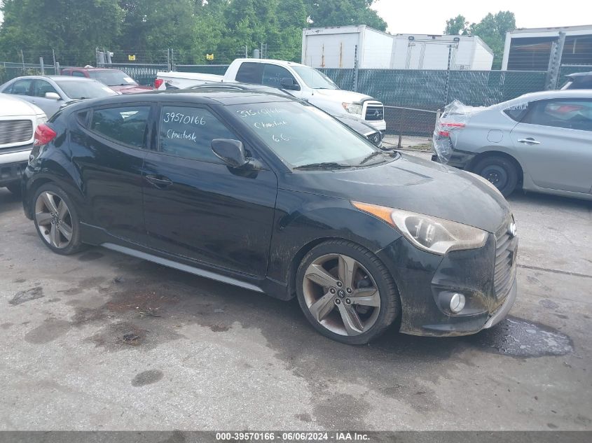 2013 HYUNDAI VELOSTER TURBO - KMHTC6AEXDU125227