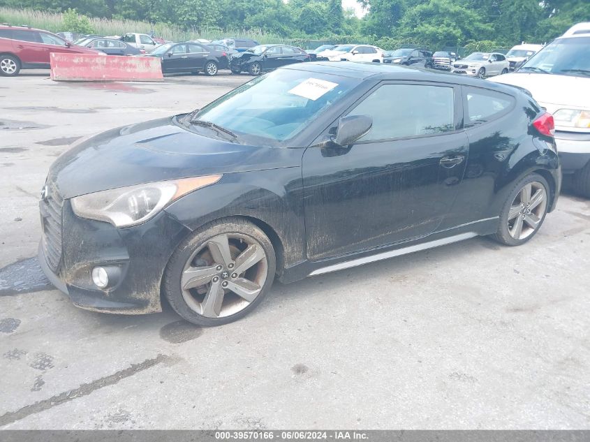 2013 HYUNDAI VELOSTER TURBO - KMHTC6AEXDU125227