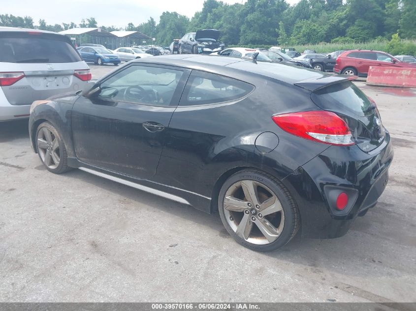 2013 HYUNDAI VELOSTER TURBO - KMHTC6AEXDU125227