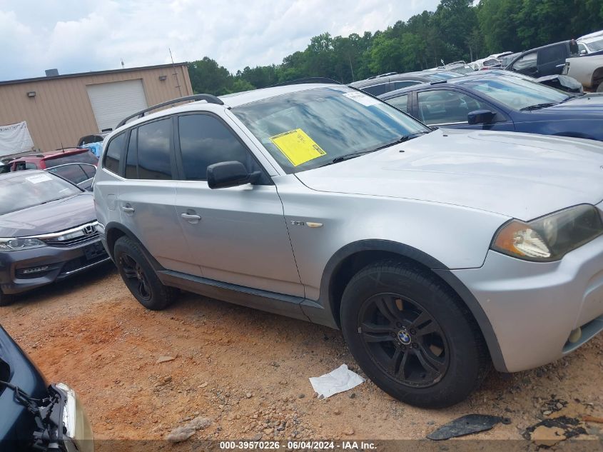 2006 BMW X3 3.0I VIN: WBXPA934X6WD32862 Lot: 39570226