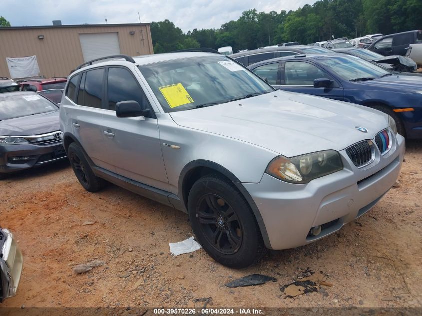 2006 BMW X3 3.0I VIN: WBXPA934X6WD32862 Lot: 39570226