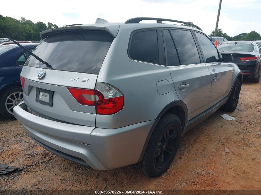 2006 BMW X3 3.0I VIN: WBXPA934X6WD32862 Lot: 39570226