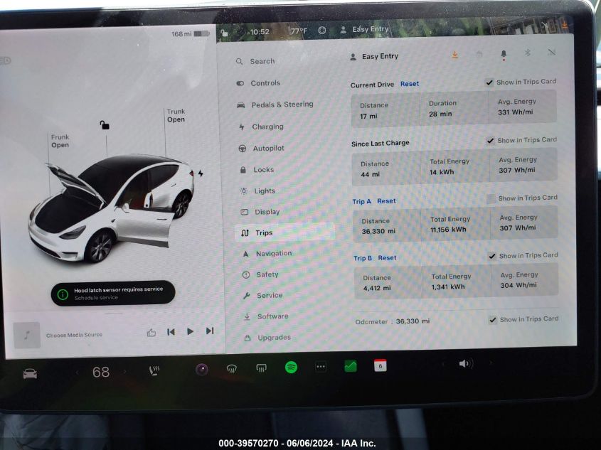 2021 Tesla Model Y Long Range Dual Motor All-Wheel Drive VIN: 5YJYGDEE7MF279867 Lot: 39570270