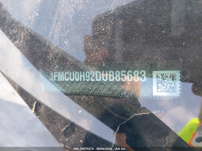 2013 Ford Escape Sel VIN: 1FMCU0H92DUB85683 Lot: 39570274