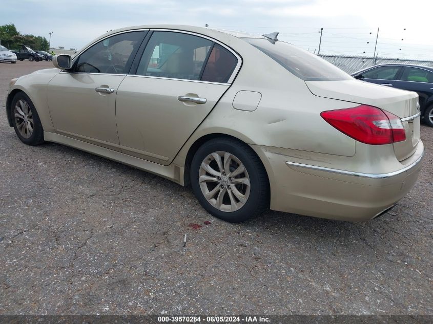 2012 Hyundai Genesis 3.8 VIN: KMHGC4DD9CU176872 Lot: 39570284