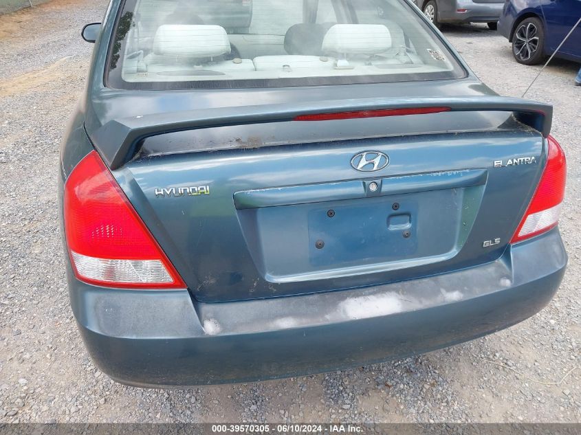 KMHDN45D62U397596 2002 Hyundai Elantra Gls