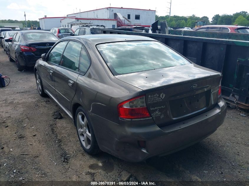 2008 Subaru Legacy 2.5I Limited VIN: 4S3BL626087219225 Lot: 39570391