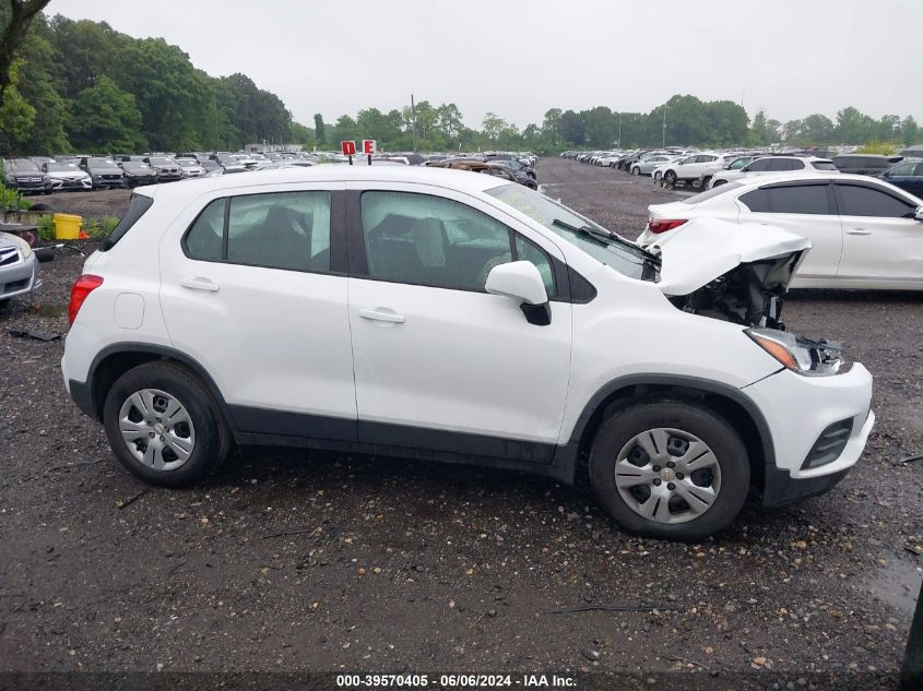 2017 Chevrolet Trax Ls VIN: 3GNCJKSB9HL288806 Lot: 39570405