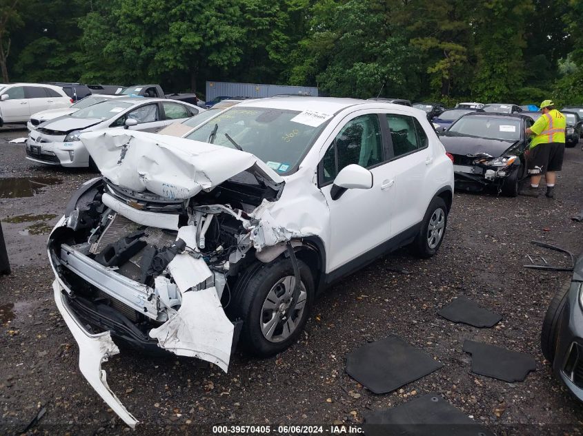 2017 Chevrolet Trax Ls VIN: 3GNCJKSB9HL288806 Lot: 39570405