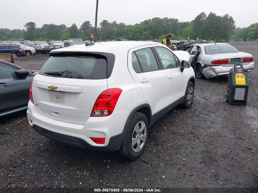 2017 Chevrolet Trax Ls VIN: 3GNCJKSB9HL288806 Lot: 39570405