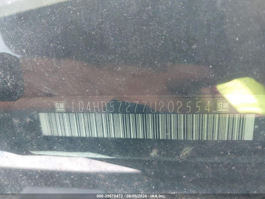 2007 Buick Lucerne Cxl VIN: 1G4HD57277U202554 Lot: 39570472