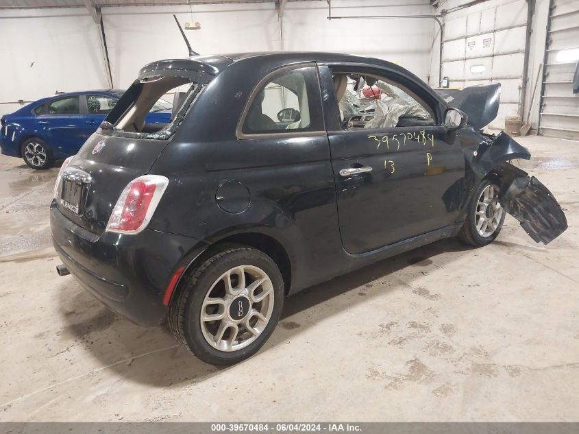 2013 Fiat 500 Pop VIN: 3C3CFFAR8DT749170 Lot: 39570484