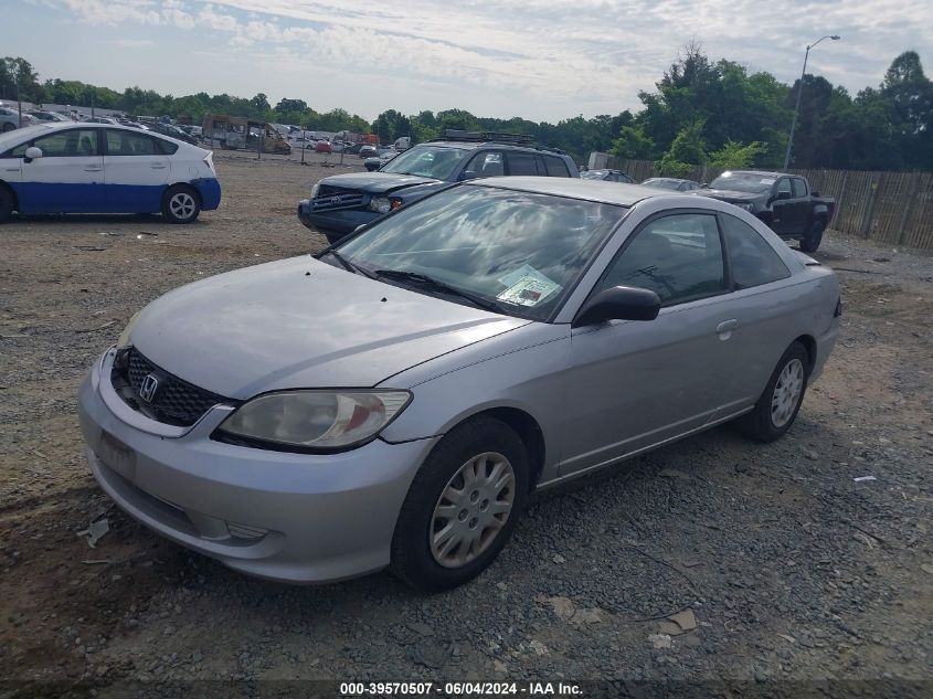 2005 Honda Civic Lx VIN: 1HGEM22515L001485 Lot: 39570507