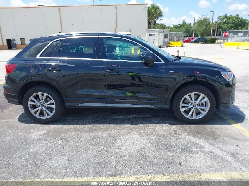 2023 Audi Q3 Premium 45 Tfsi S Line Quattro Tiptronic VIN: WA1DECF32P1124744 Lot: 39570527