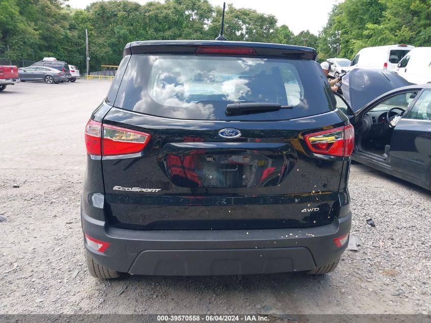 2022 Ford Ecosport S VIN: MAJ6S3FL3NC474835 Lot: 39570558