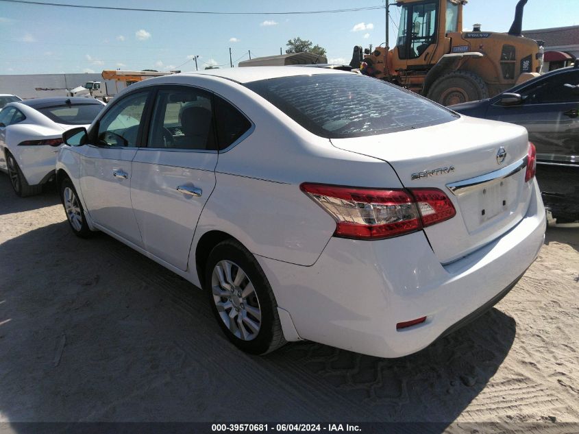 2015 Nissan Sentra S VIN: 3N1AB7AP3FY297835 Lot: 39570681