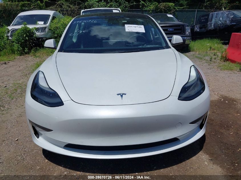 2022 Tesla Model 3 Rear-Wheel Drive VIN: 5YJ3E1EA7NF345234 Lot: 39570726