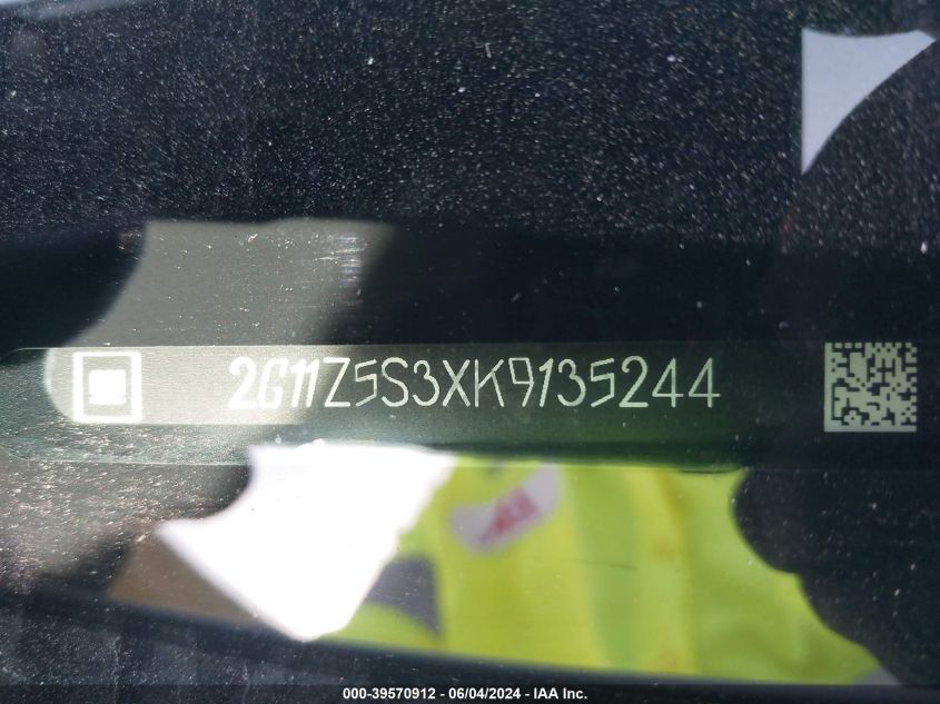2019 Chevrolet Impala Lt VIN: 2G11Z5S3XK9135244 Lot: 39570912