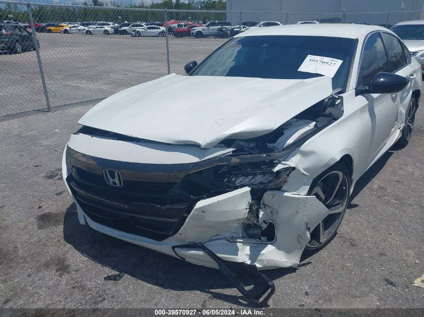 2022 Honda Accord Sport VIN: 1HGCV1F31NA094155 Lot: 39570927